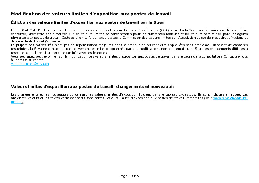 Modification des seuils d’exposition au travail 2025