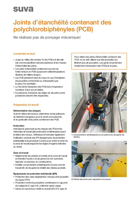 Déconstruction des joints d’étanchéité contenant des PCB
