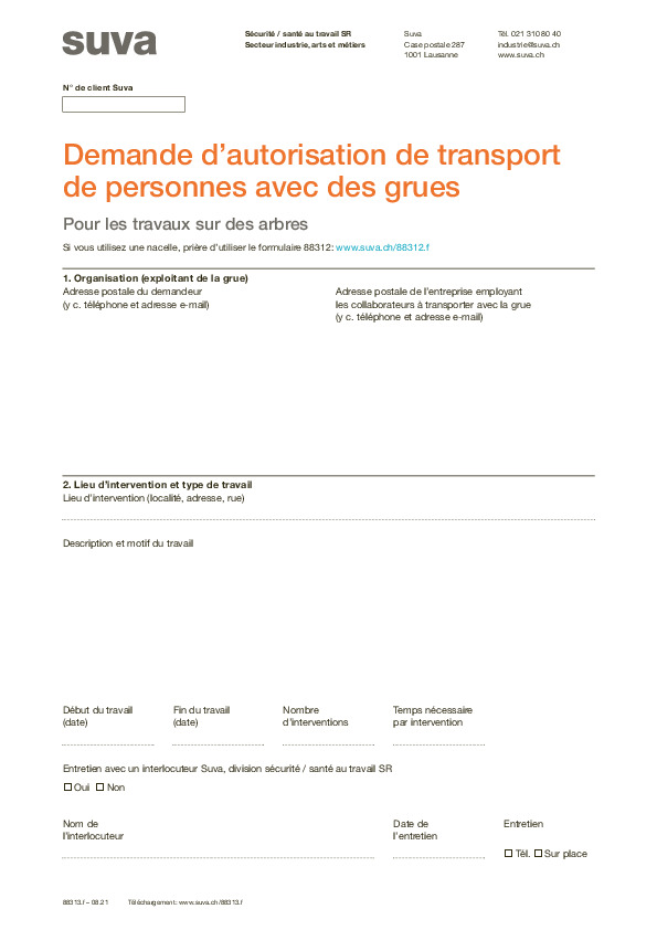 Grue: transport de personnes autorisé (travaux forestiers)