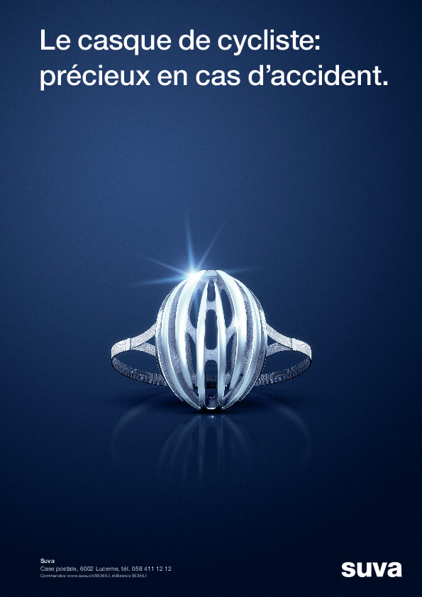 Le casque de cycliste: précieux en cas d'accident