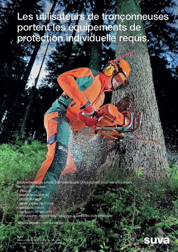 Ne jamais utiliser une tronçonneuse sans l’EPI obligatoire