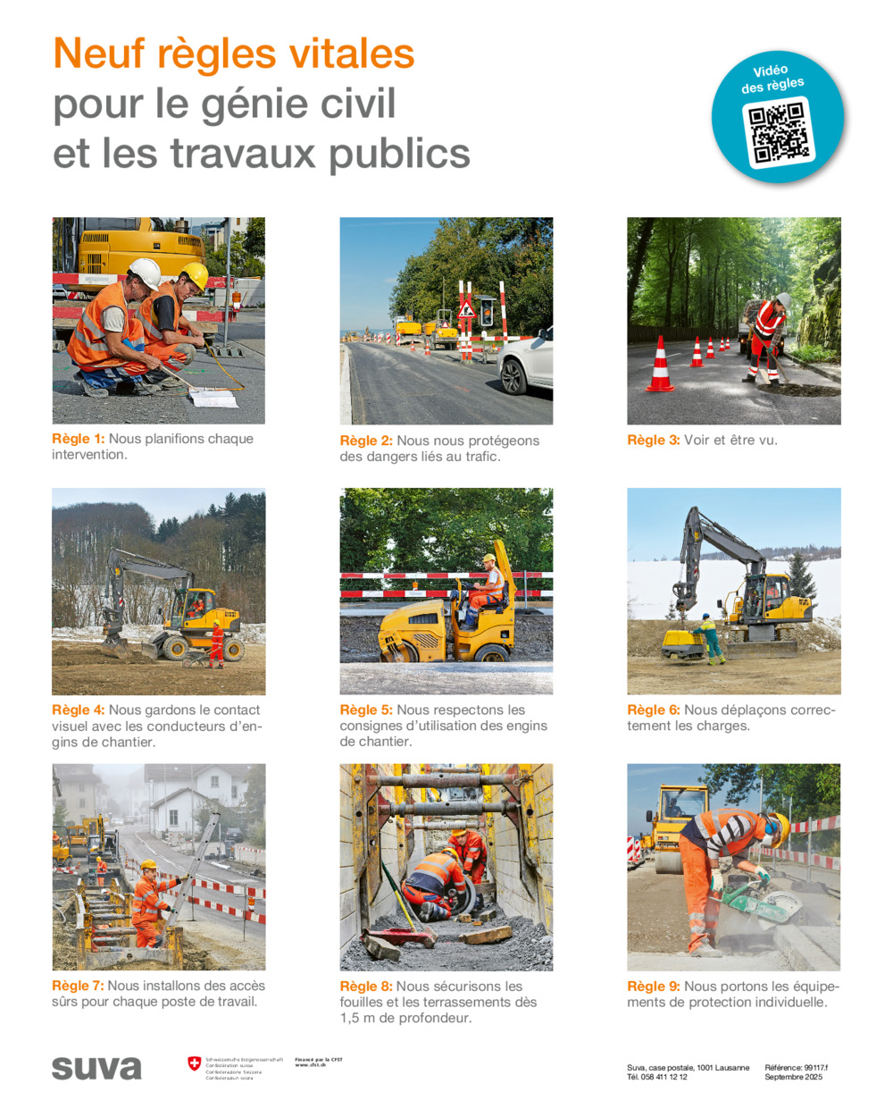 Affiche magnétique: Règles vitales pour le génie civil