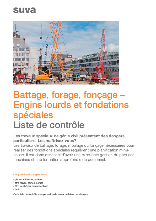 Travailler en toute sécurité avec des engins lourds dans les travaux spéciaux de génie civil