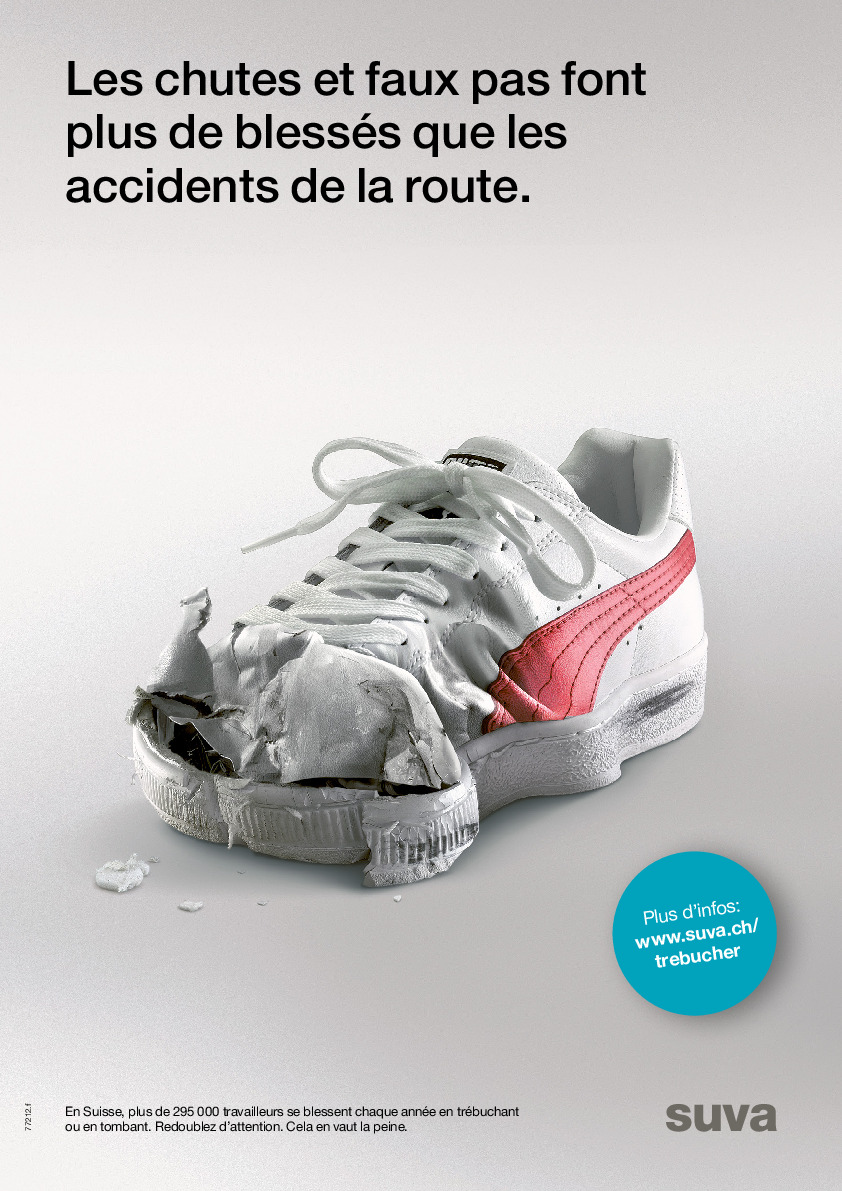 Les chutes et faux pas font plus de blessés que les accidents de la route