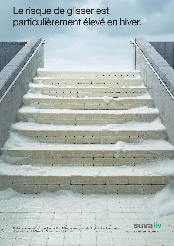 Affiche «Attention risque de chute: un hiver sans accident»