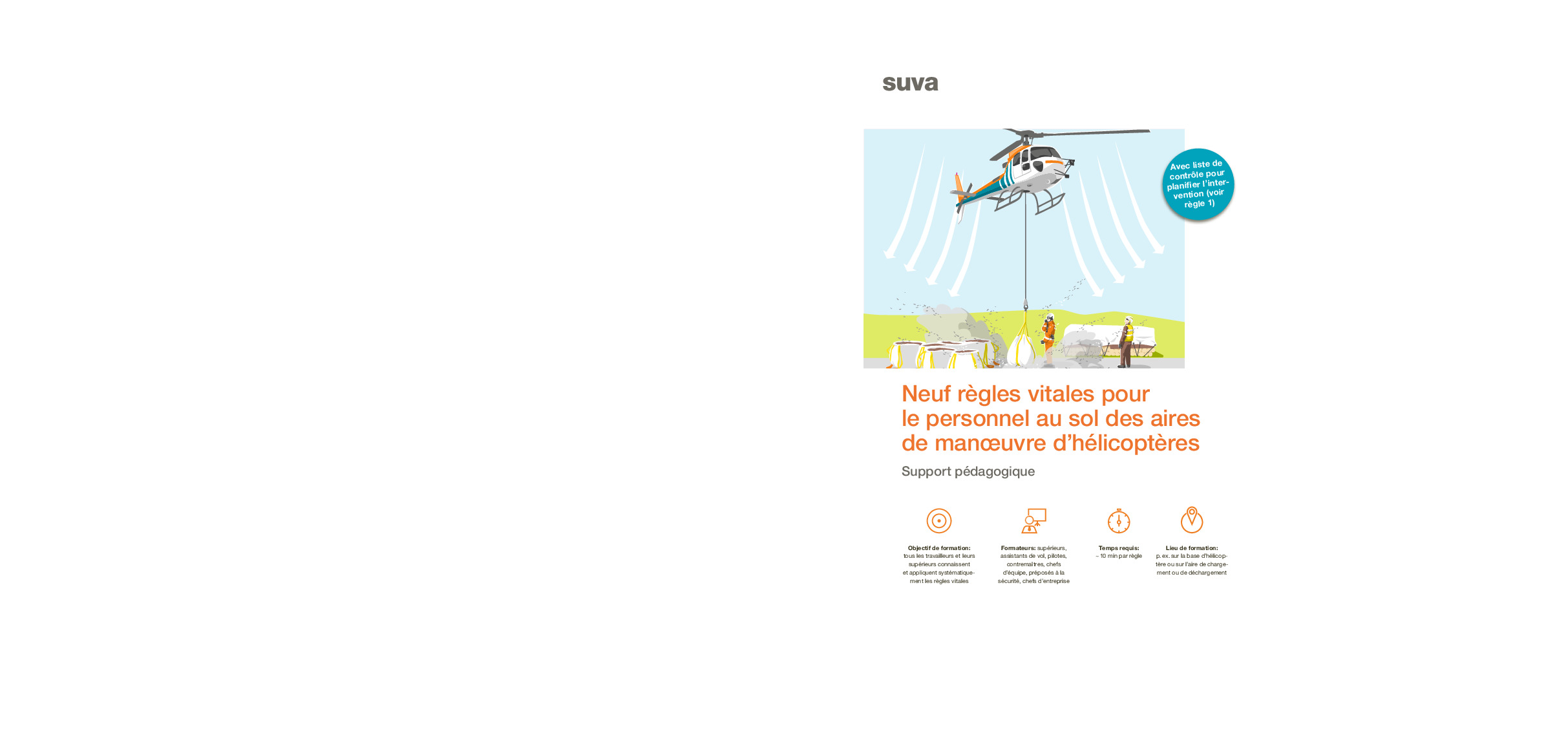 Support pédagogique Sécurité: Personnel au sol des aires de manœuvre d’hélicoptères