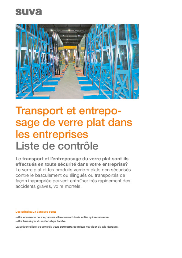 Transport du verre sans casse ni blessure