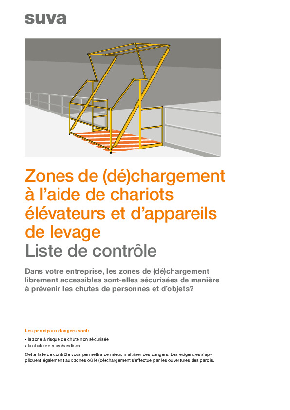 Liste de contrôle Zones de (dé)chargement de marchand.