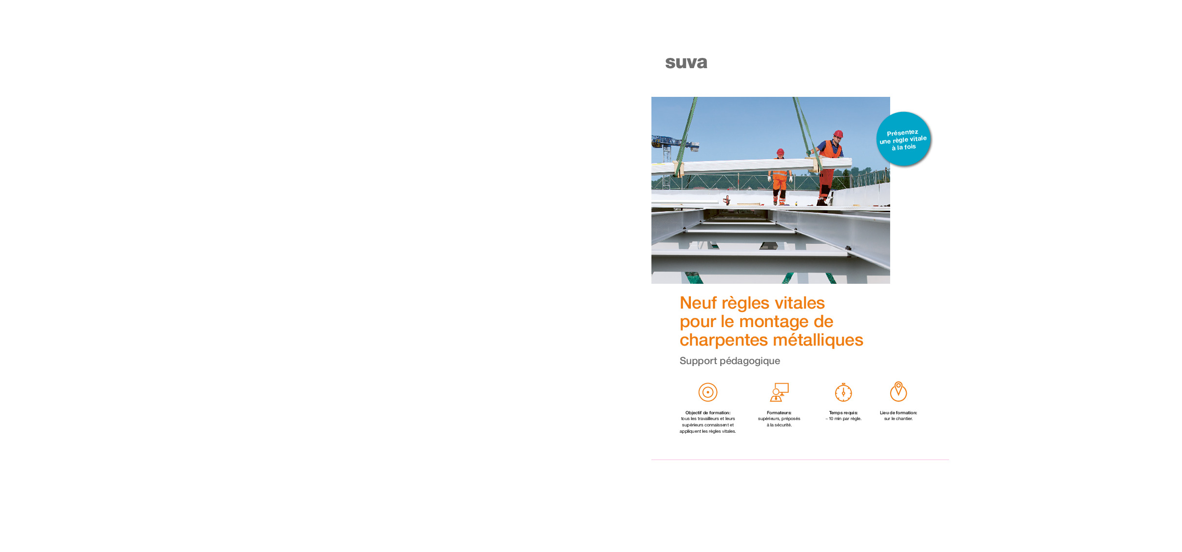 Sécurité au travail: montage de charpentes métalliques