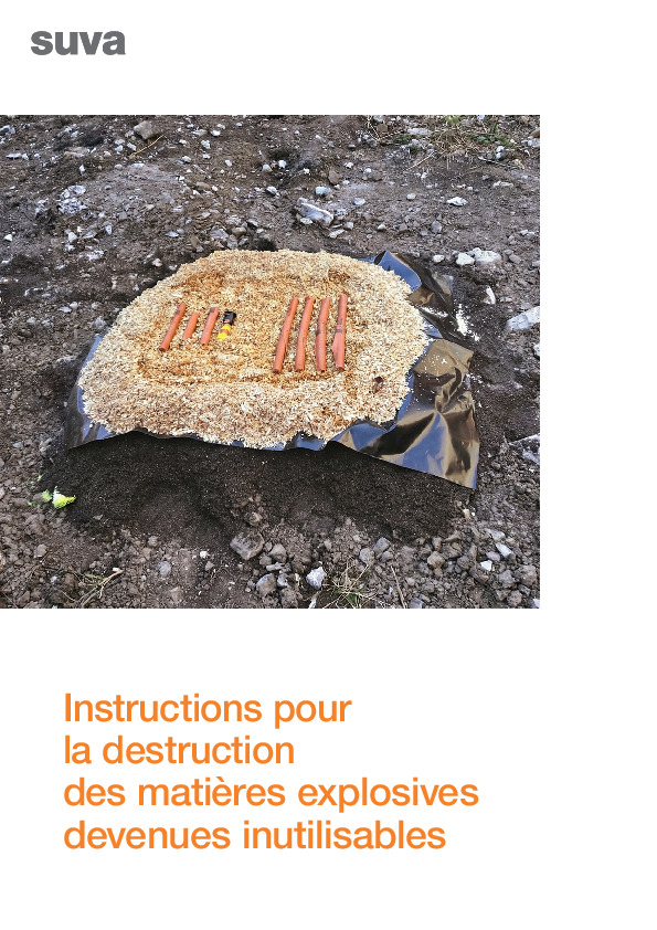 Instructions pour l’élimination des matières explosives en toute sécurité