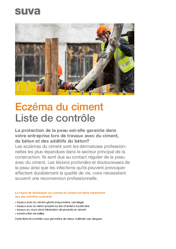 Liste de contrôle: En faites-vous assez contre l’allergie au ciment?