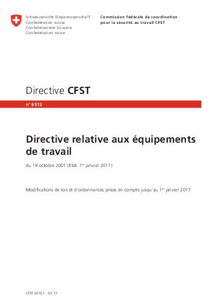 Equipements de travail (CFST)