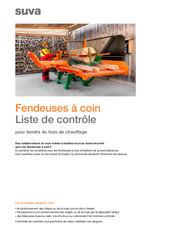 Fendeuses à coin pour fendre du bois de chauffage
