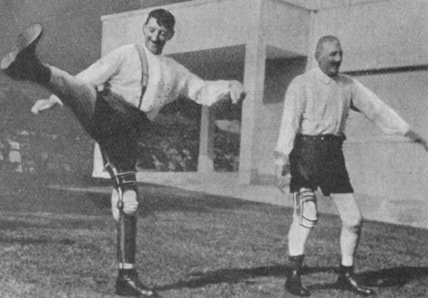 Ecole d’amputés de Baden, cliché d’un film tourné en 1937