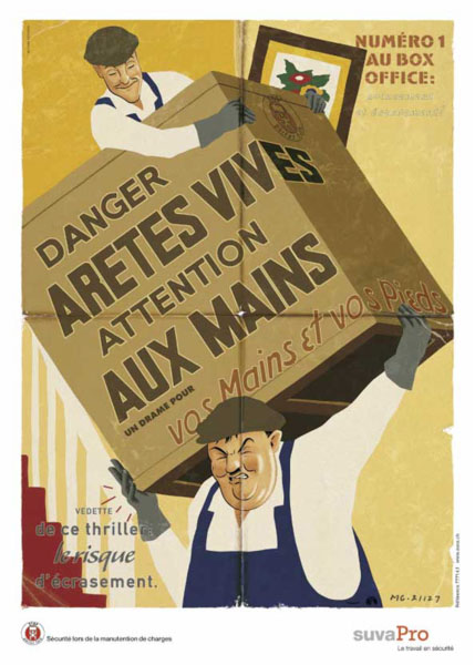 Affiche sur le risque de coincement, 2001