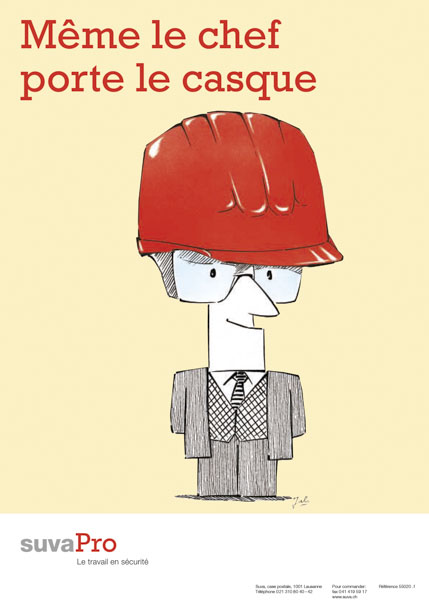 Affiche sur la protection de la tête, 2002
